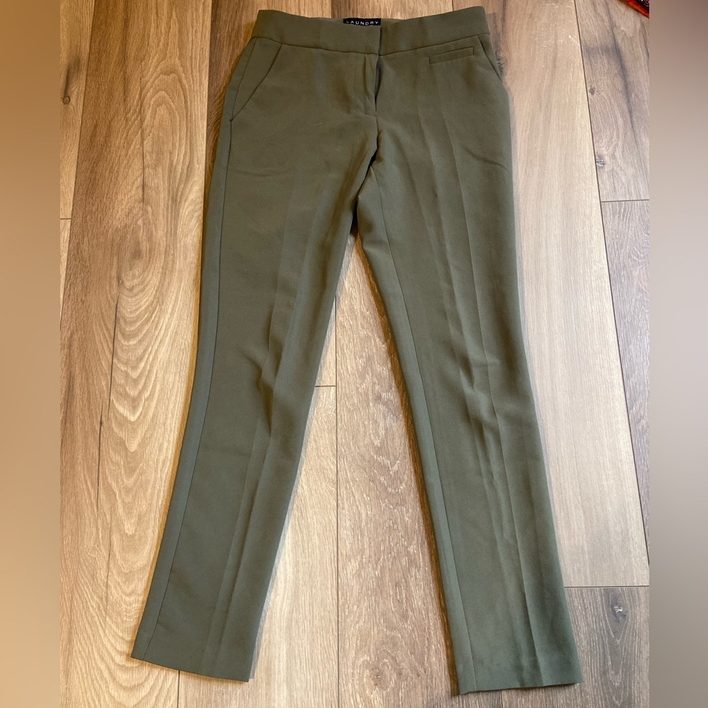 Army Green Tapered Slacks